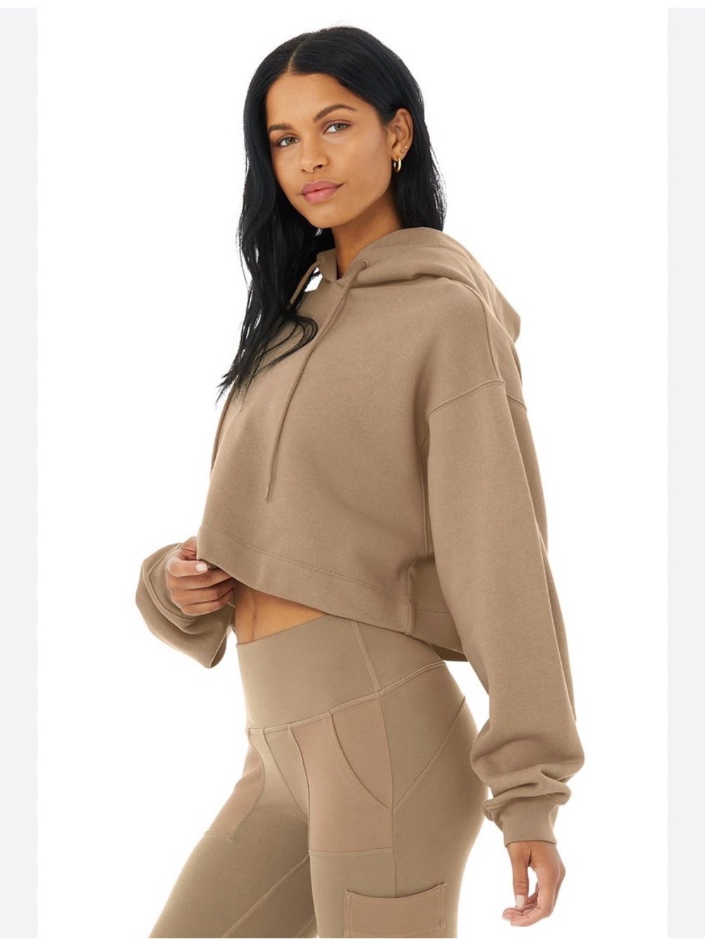ALO Cropped Hoodie & FREE biker shorts
